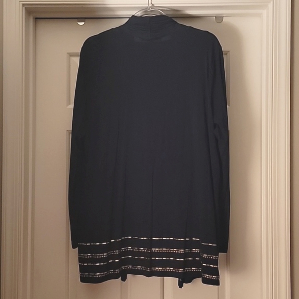 Jones New York Signature Navy Sleeveless Tank Top w/Matching Cardigan EUC XL - Picture 2 of 7